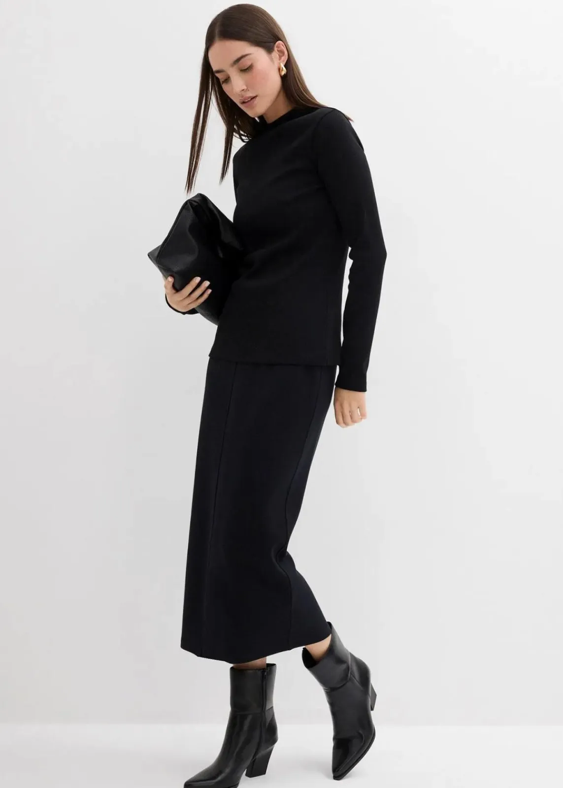 bonprix Shirts & Tops^Geripptes Langarmshirt schwarz
