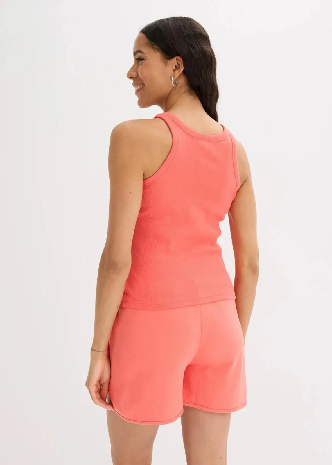 bonprix Nachhaltigere Materialien|Shirts & Tops^Geripptes Tanktop helllachs