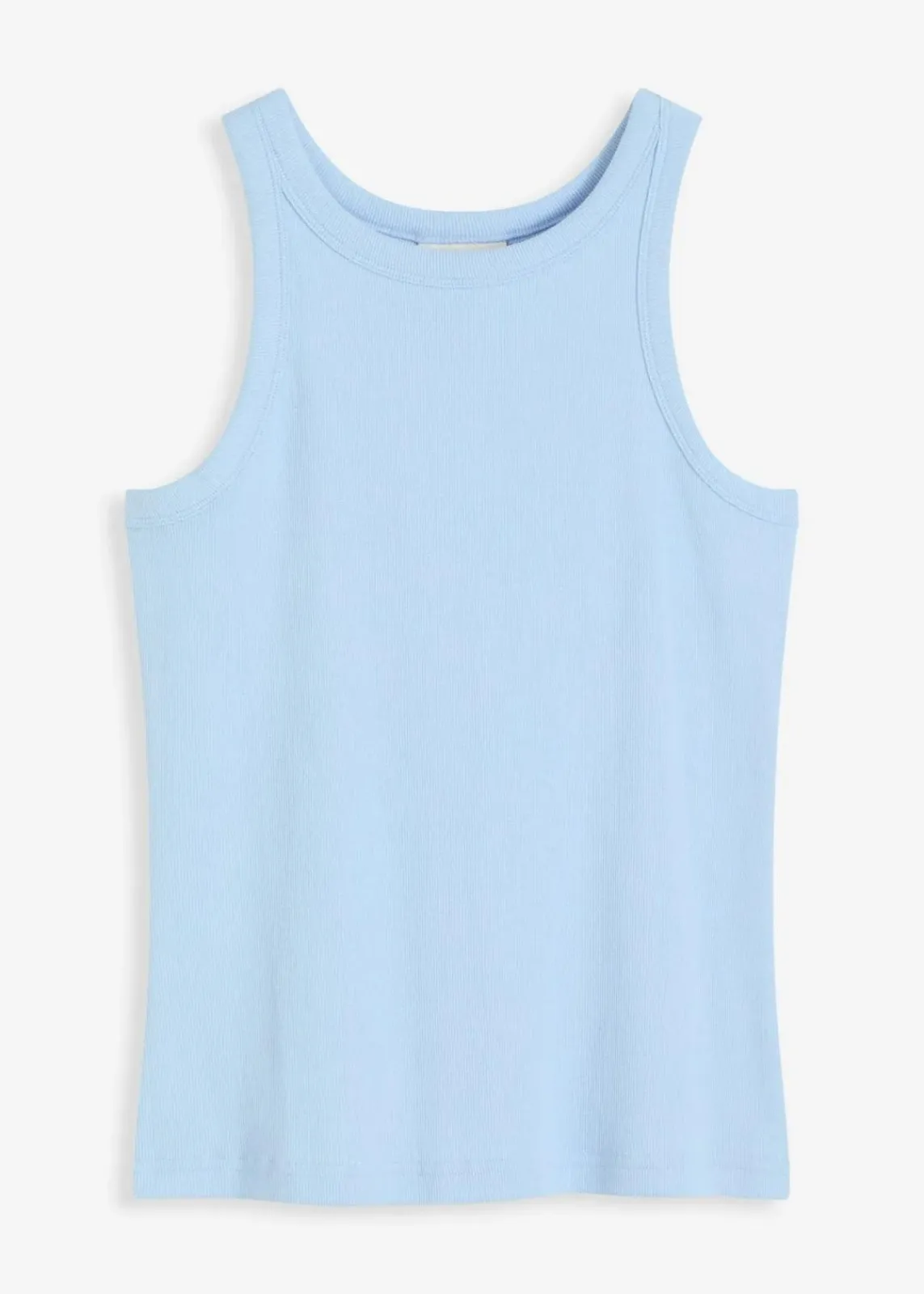 bonprix Wäsche·Unterhemden|Bekleidung·Röcke^Geripptes Tanktop hellblau