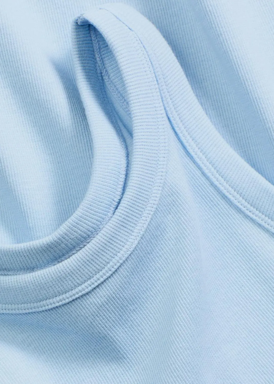 bonprix Wäsche·Unterhemden|Bekleidung·Röcke^Geripptes Tanktop hellblau