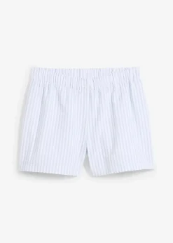 bonprix Hosen|Shorts^Gestreifte Schlupf-Shorts aus reiner Baumwolle zartblau/weiß gestreift