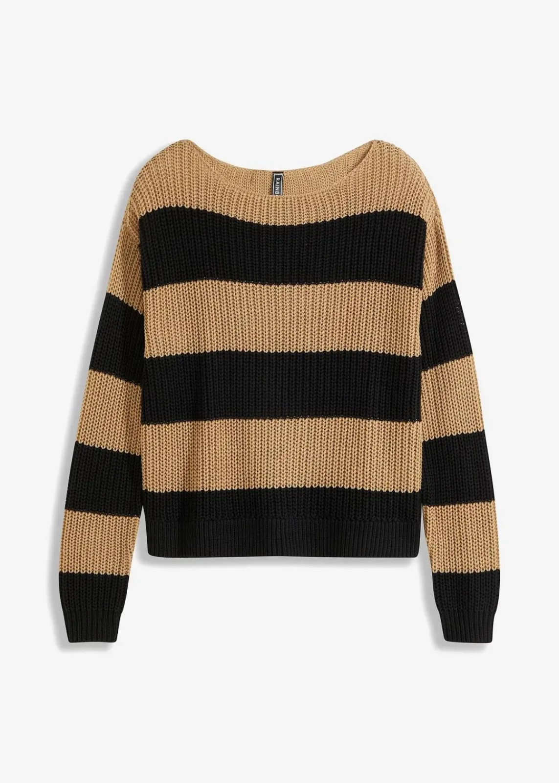 bonprix Bekleidung·Umstandsmode|Bekleidung·Jeans^Gestreifter Strickpullover new beige/schwarz gestreift
