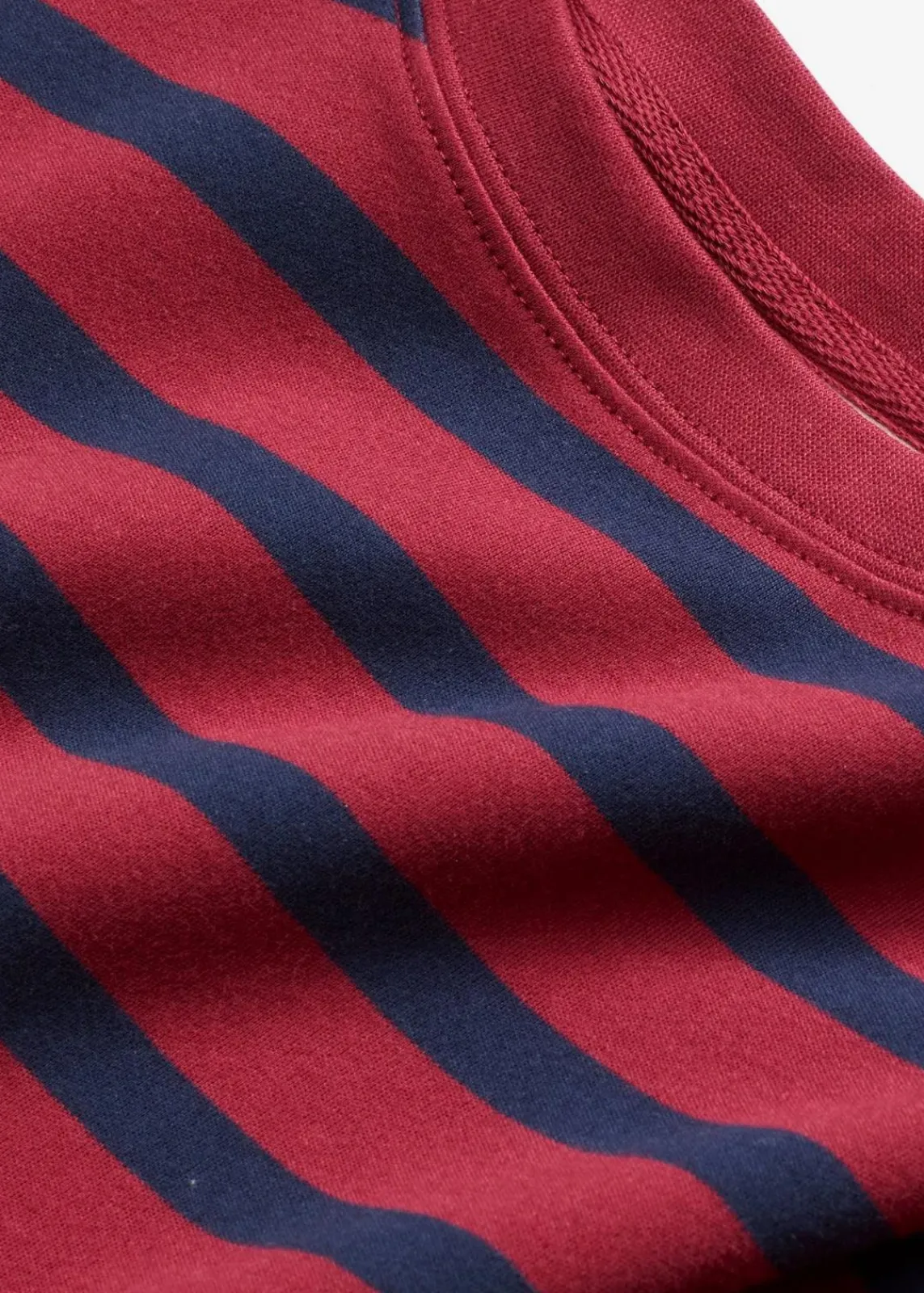bonprix Nachhaltigere Materialien|Shirts & Tops^Gestreiftes Shirt aus reiner Bio-Baumwolle pflaumenrot/dunkelblau gestreift