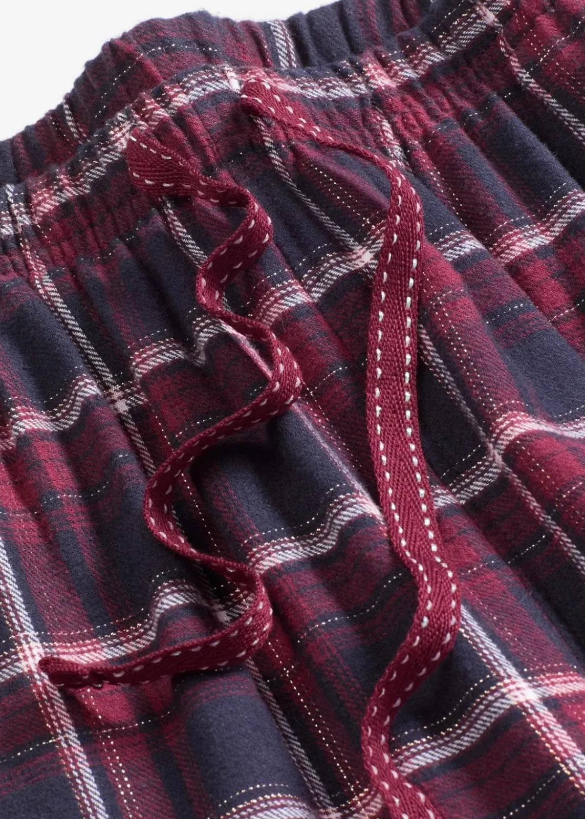 bonprix Wäsche·Nachtwäsche|Nachtwäsche^Gewebte Pyjamahose aus Flanell mit Geschenktasche ahornrot kariert