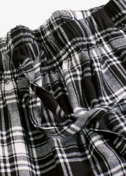 bonprix Wäsche·Nachtwäsche|Nachtwäsche^Gewebte Pyjamahose aus Flanell schwarz/weiß kariert