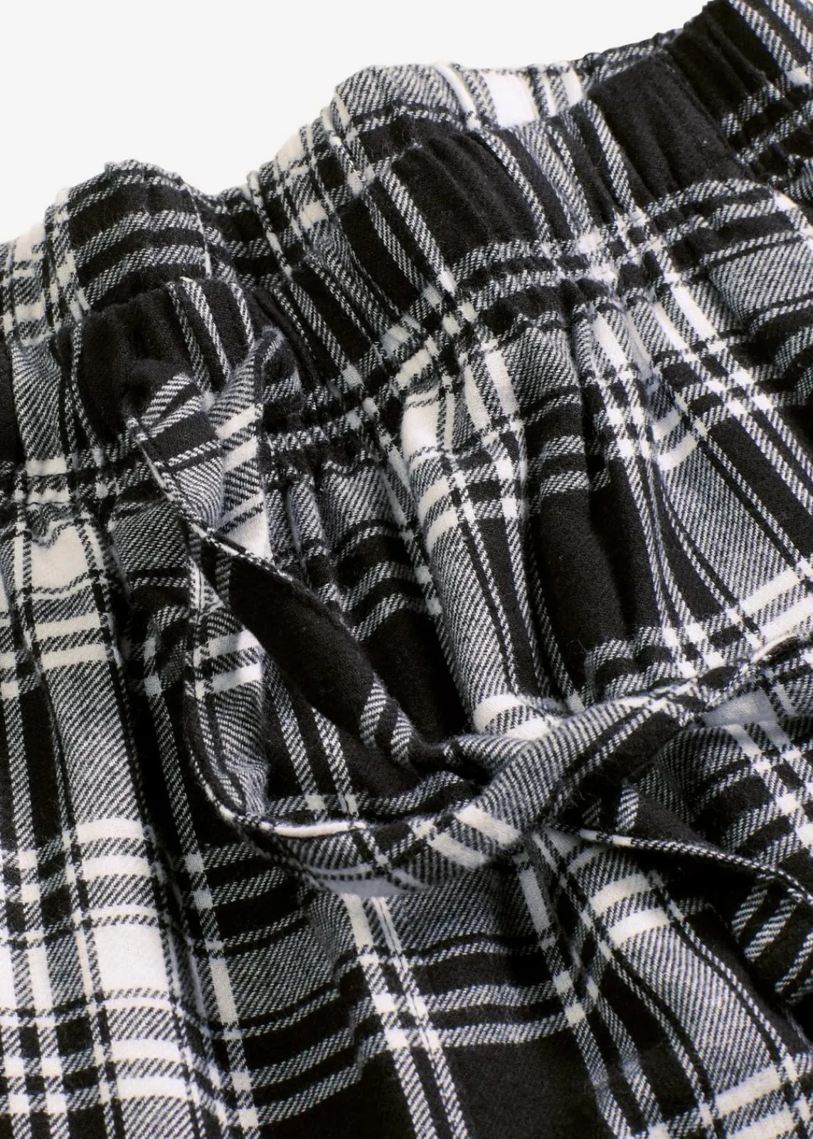 bonprix Wäsche·Nachtwäsche|Nachtwäsche^Gewebte Pyjamahose aus Flanell schwarz/weiß kariert