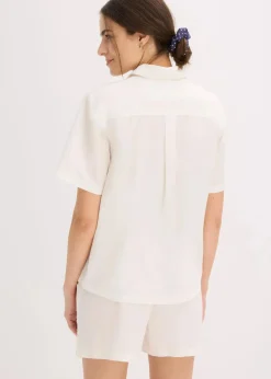 bonprix Wäsche·Basics|Wäsche·Nachtwäsche^Gewebter Shorty aus reiner Baumwolle weiß