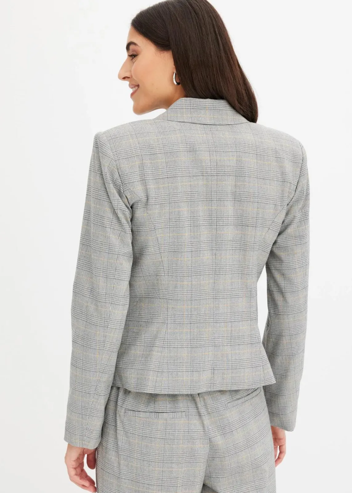 bonprix Blazer|Bekleidung·Basics^Glencheck Blazer schwarz/sand kariert