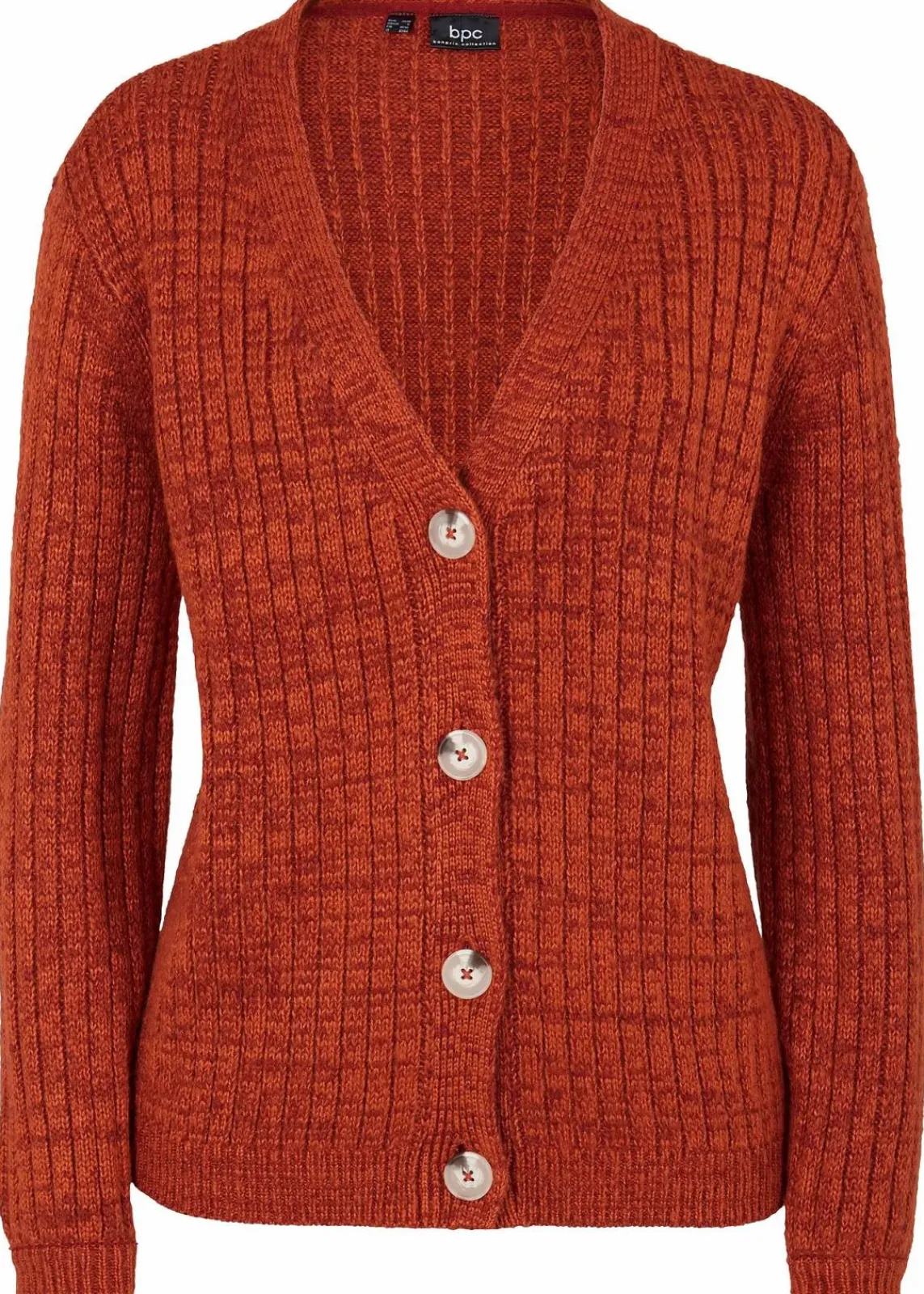 bonprix Bekleidung·Umstandsmode|Bekleidung·Jeans^Grobe Strickjacke mit recycelter Baumwolle rostbraun meliert