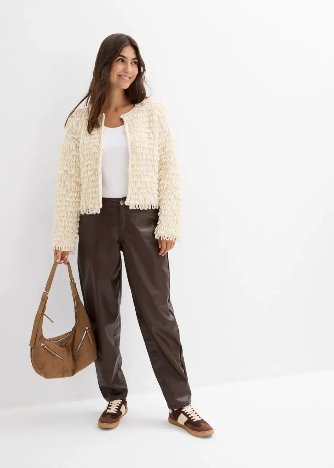 bonprix Bekleidung·Umstandsmode|Bekleidung·Jeans^Grobstrickjacke natur