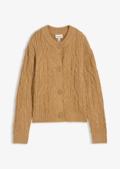 bonprix Bekleidung·Umstandsmode|Strickmode^Grobstrickjacke mattcamel
