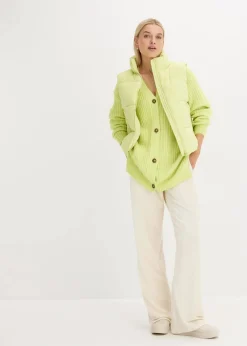 bonprix Bekleidung·Jeans|Pullover & Strickjacken^Grobstrickjacke aus weichem Wollmix mintgrün