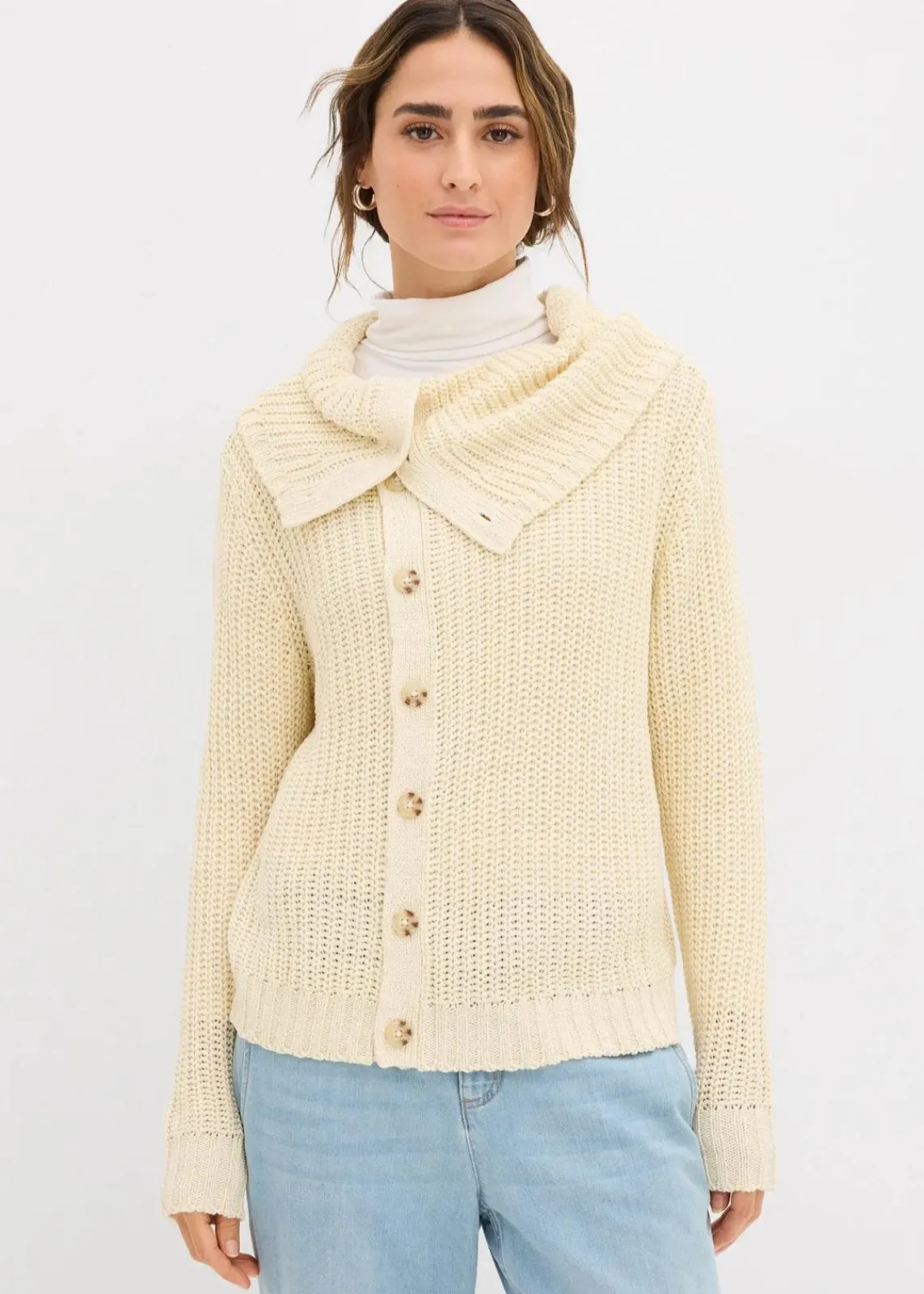 bonprix Pullover & Strickjacken|Strickmode^Grobstrick-Pullover natur