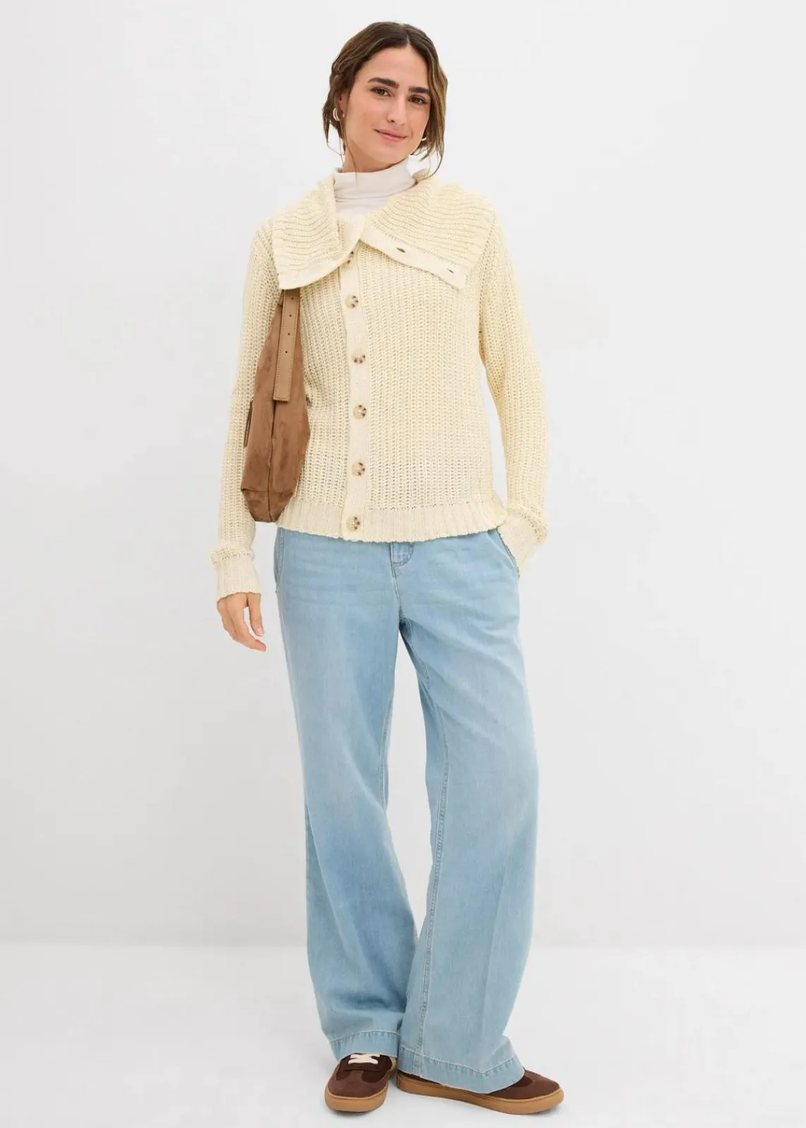 bonprix Pullover & Strickjacken|Strickmode^Grobstrick-Pullover natur