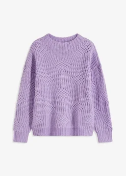 bonprix Bekleidung·Umstandsmode|Strickmode^Grobstrick-Pullover flieder