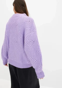 bonprix Bekleidung·Umstandsmode|Strickmode^Grobstrick-Pullover flieder