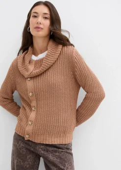 bonprix Bekleidung·Umstandsmode|Bekleidung·Jeans^Grobstrick-Pullover schokosorbet