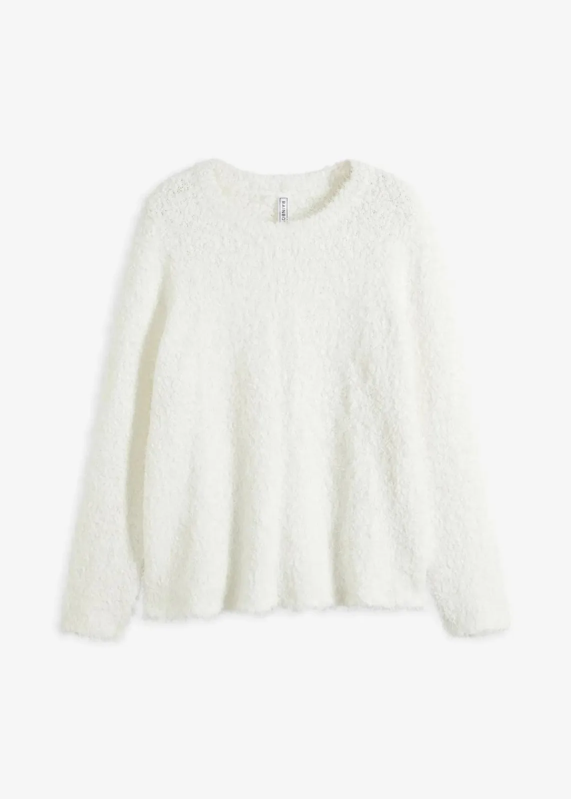 bonprix Pullover & Strickjacken|Bekleidung·Jeans^Grobstrick-Pullover wollweiß
