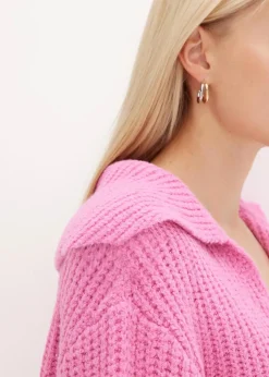 bonprix Bekleidung·Umstandsmode|Bekleidung·Jeans^Grobstrick-Pullover rosapink