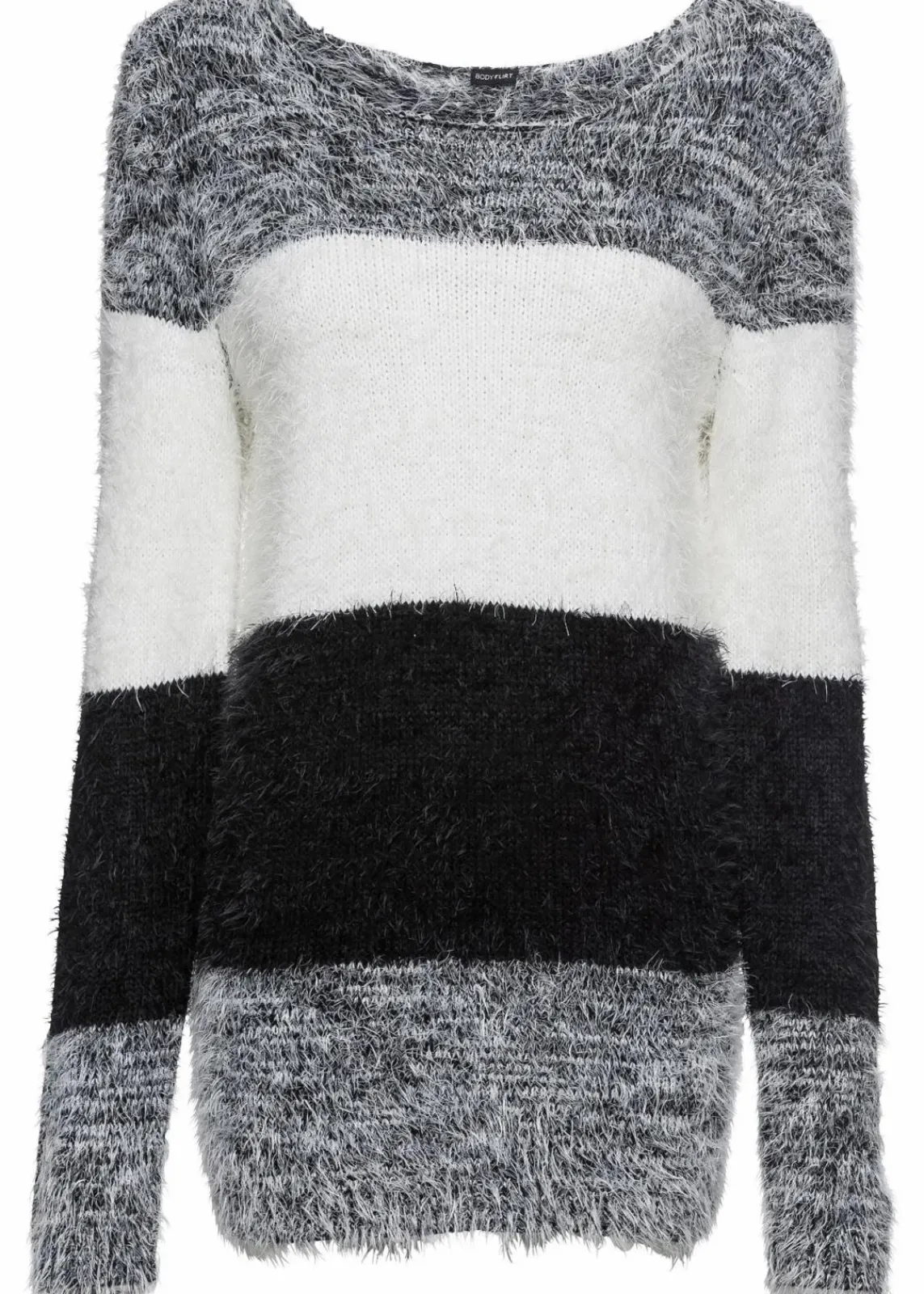 bonprix Bekleidung·Umstandsmode|Bekleidung·Jeans^Grobstrick-Pullover schwarz/weiß gestreift