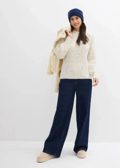 bonprix Bekleidung·Umstandsmode|Bekleidung·Jeans^Grobstrick-Pullover naturbeige/anthrazit