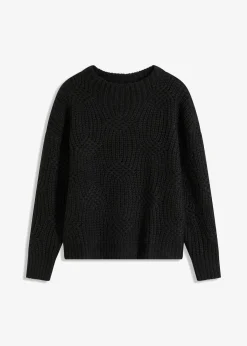 bonprix Bekleidung·Umstandsmode|Strickmode^Grobstrick-Pullover schwarz