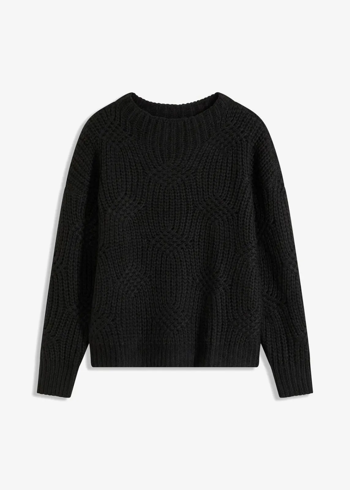bonprix Bekleidung·Umstandsmode|Strickmode^Grobstrick-Pullover schwarz