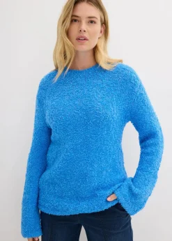 bonprix Bekleidung·Umstandsmode|Bekleidung·Jeans^Grobstrick-Pullover aus kuscheligem Bouclé brilliantblau