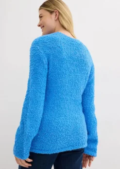 bonprix Bekleidung·Umstandsmode|Bekleidung·Jeans^Grobstrick-Pullover aus kuscheligem Bouclé brilliantblau