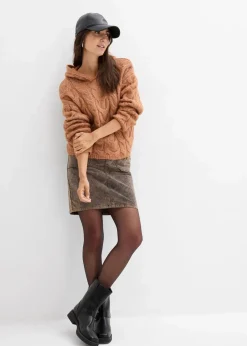 bonprix Nachhaltigere Materialien|Pullover & Strickjacken^Grobstrick-Pullover aus weichem Woll-Mix schokosorbet