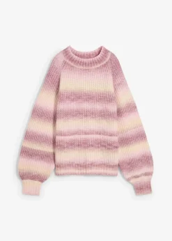 bonprix Pullover & Strickjacken|Strickmode^Grobstrick-Pullover aus weichem Woll-Mix kristallrosa