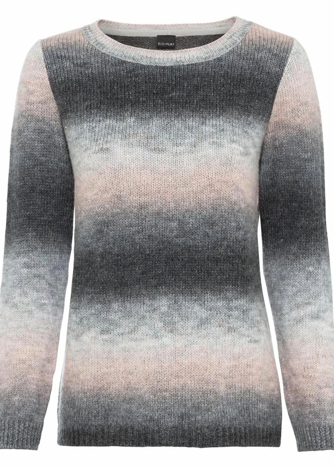 bonprix Bekleidung·Umstandsmode|Bekleidung·Jeans^Grobstrick-Pullover mit Farbverlauf rosa/anthrazit