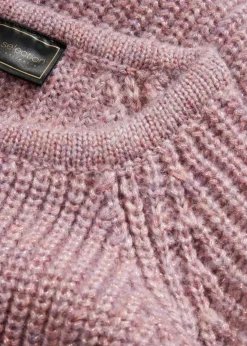bonprix Bekleidung·Umstandsmode|Bekleidung·Jeans^Grobstrickpullover mit Glanzgarn aschrosa
