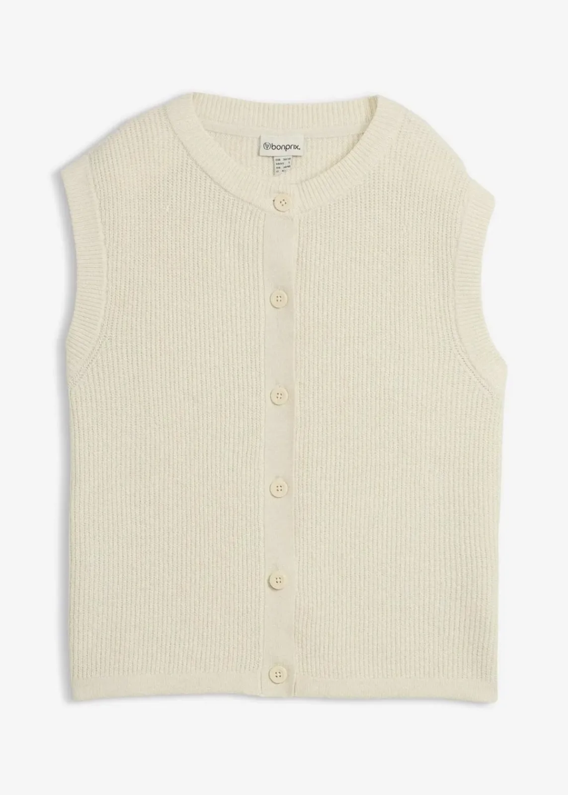 bonprix Bekleidung·Röcke|Bekleidung·Jeans^Grobstrick-Pullunder natur