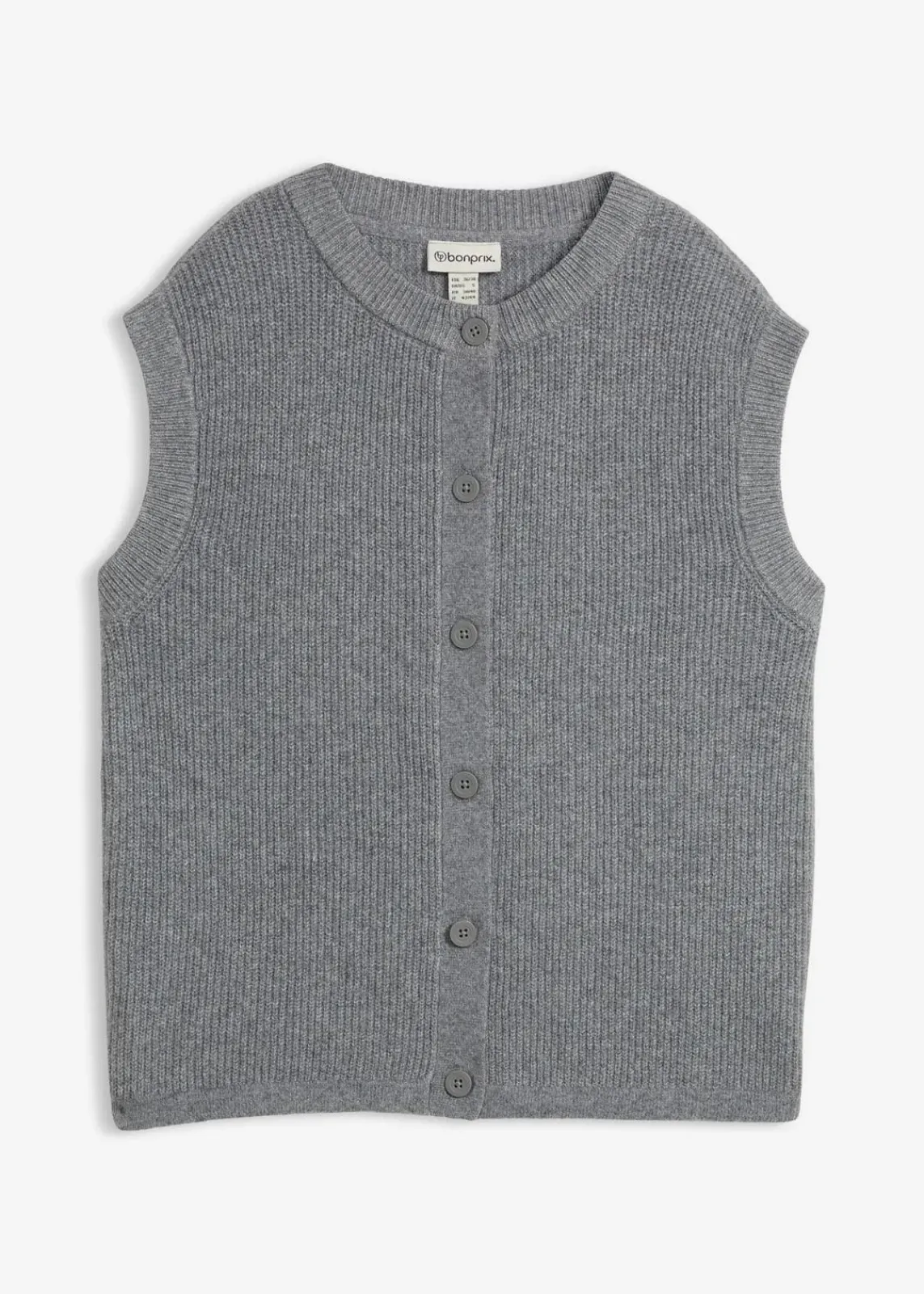 bonprix Bekleidung·Röcke|Bekleidung·Jeans^Grobstrick-Pullunder grau meliert meliert