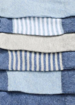 bonprix Mehrfachpacks|Mädchen·Strümpfe^Halbsocken mit Bio-Baumwolle (8er Pack) medium dunkelblau meliert + medium blau meliert + hellgrau meliert + hellblau meliert