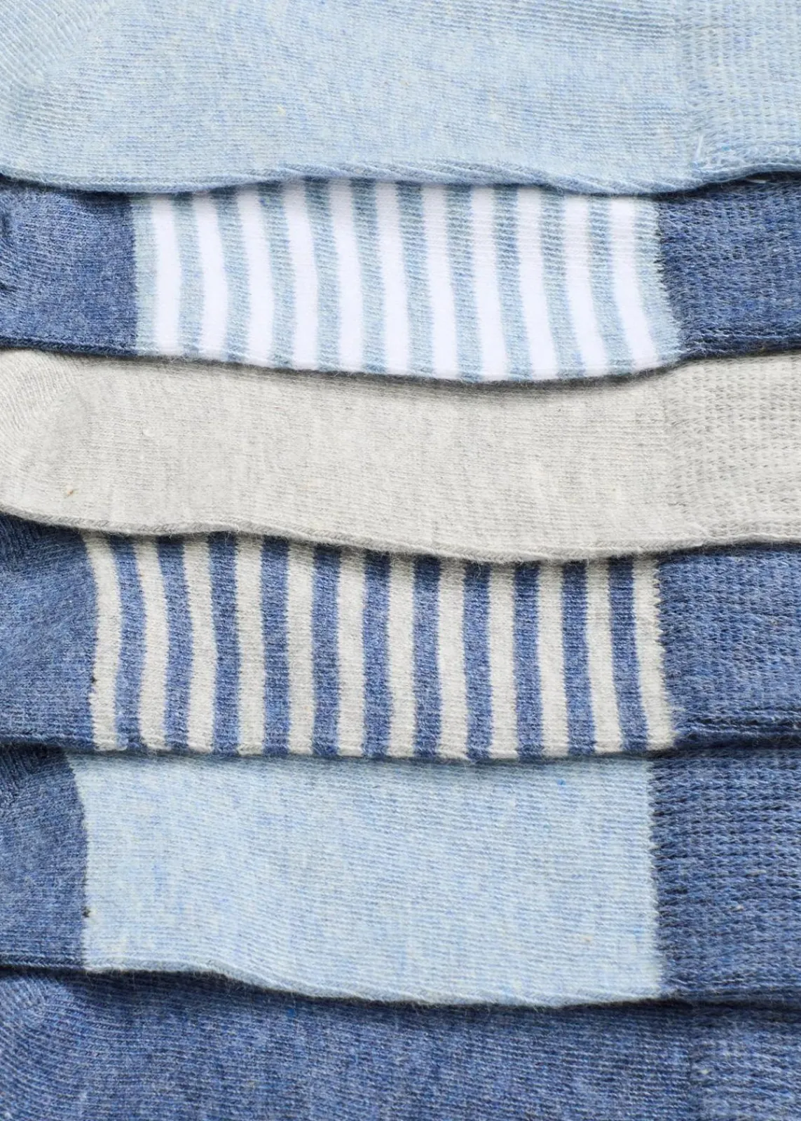 bonprix Mehrfachpacks|Mädchen·Strümpfe^Halbsocken mit Bio-Baumwolle (8er Pack) medium dunkelblau meliert + medium blau meliert + hellgrau meliert + hellblau meliert