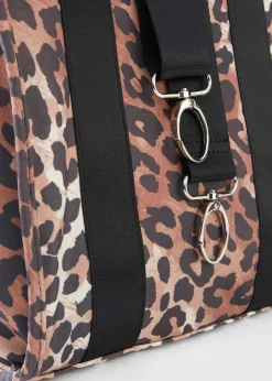 bonprix Taschen^Handtasche schwarz/beige leo bedruckt