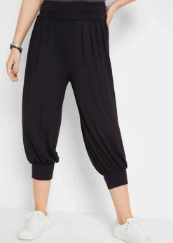 bonprix Bekleidung·Kleider|Hosen^Haremshose aus softem Viskose-Mix schwarz