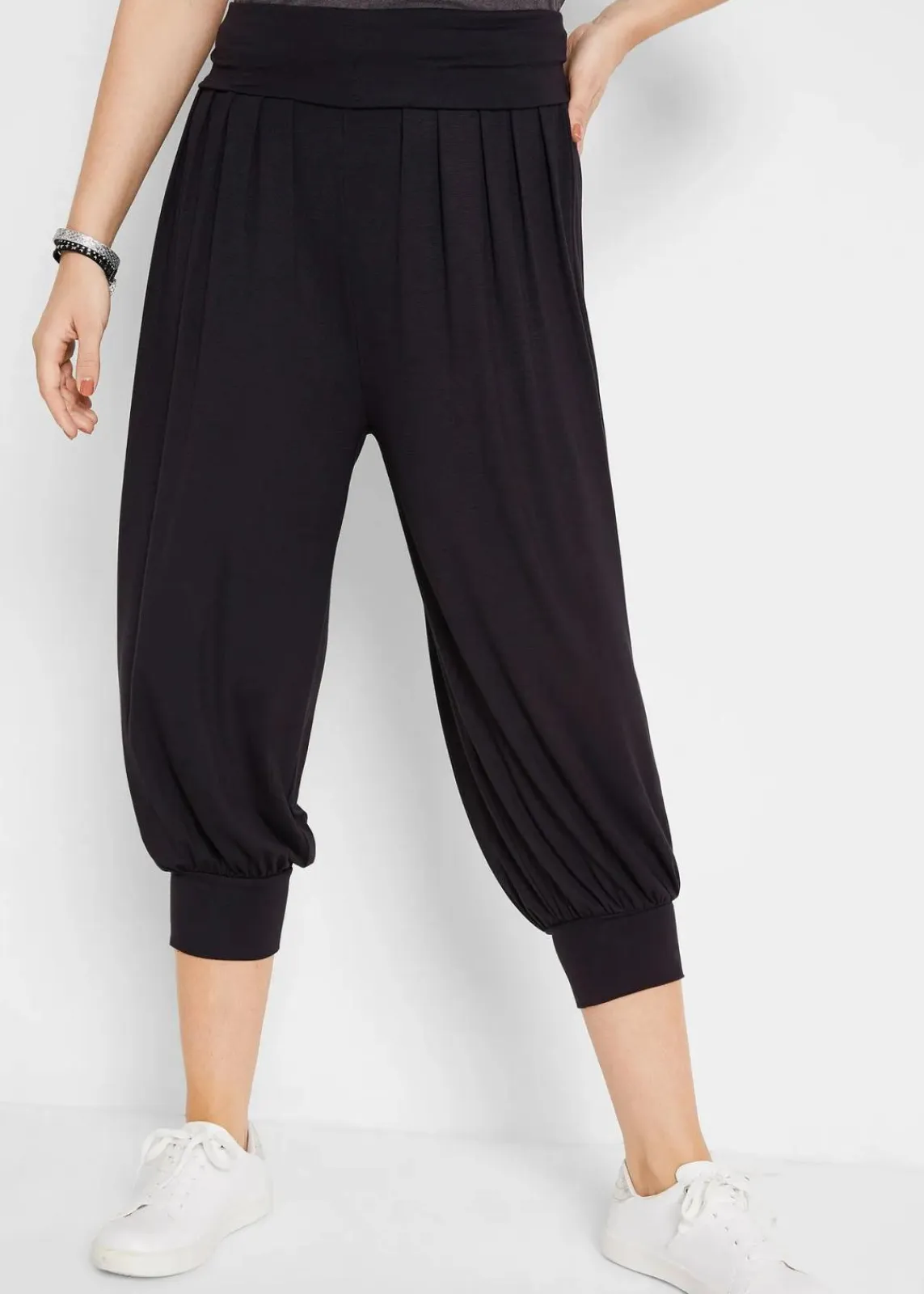 bonprix Bekleidung·Kleider|Hosen^Haremshose aus softem Viskose-Mix schwarz