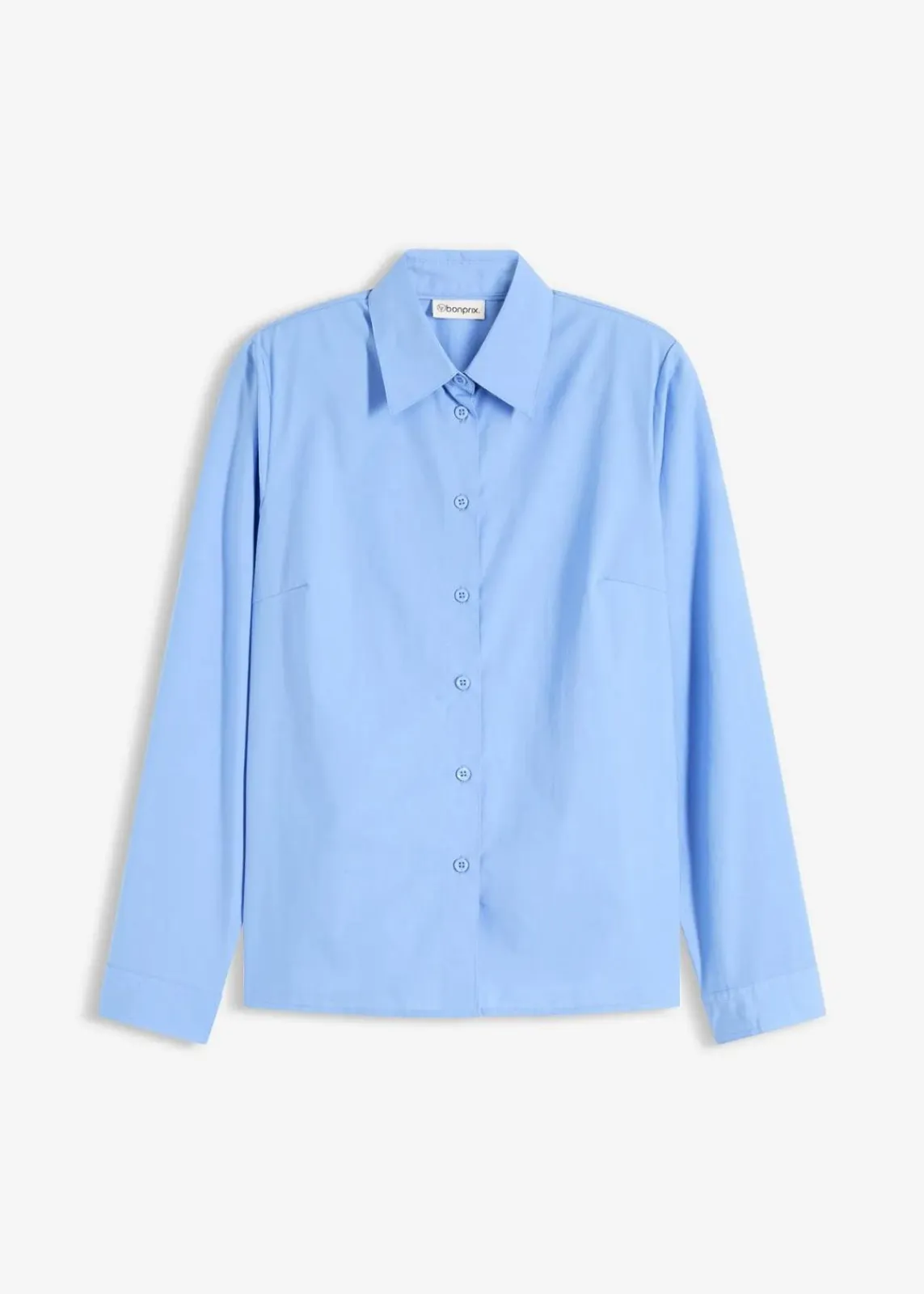 bonprix Blusen & Tuniken|Bekleidung·Jacken & Mäntel^Hemdbluse mittelblau