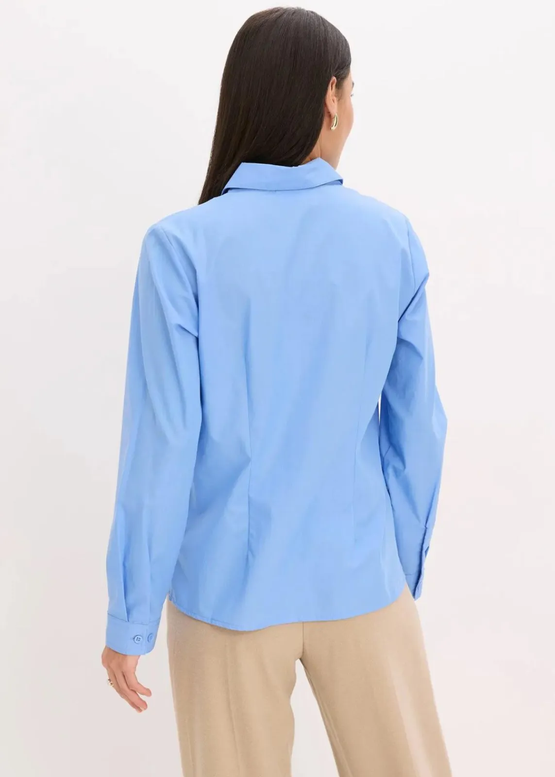 bonprix Blusen & Tuniken|Bekleidung·Jacken & Mäntel^Hemdbluse mittelblau