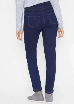 bonprix Bekleidung·Shirts & Tops|Thermobekleidung^High Waist Jeggings aus leichter, elastischer Thermoqualität mit Bequembund dark denim