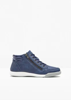 bonprix Sneaker|Gefütterte Winterschuhe^High-Top-Sneaker mit Reißverschluss dunkelblau