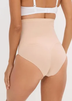 bonprix Nachhaltigere Materialien|Seamless^Highwaist Seamless Shape Slip mit mittlerer Formkraft mattbeige