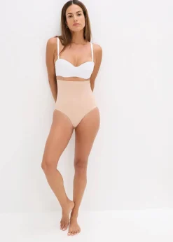 bonprix Nachhaltigere Materialien|Seamless^Highwaist Seamless Shape Slip mit mittlerer Formkraft mattbeige