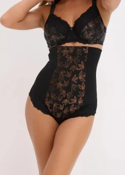 bonprix Wäsche·Shapewear|Wäsche·Höschen^Highwaist Shape Slip mit starker Formkraft und schimmerndem Effekt schwarz/metallic kupfer