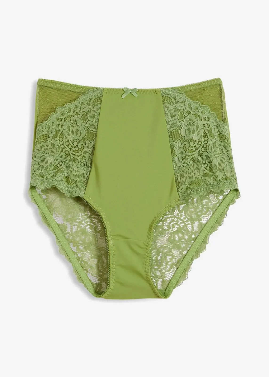 bonprix Nachhaltigere Materialien|Dessous^Highwaist Slip mit edler Spitze edelsteingrün