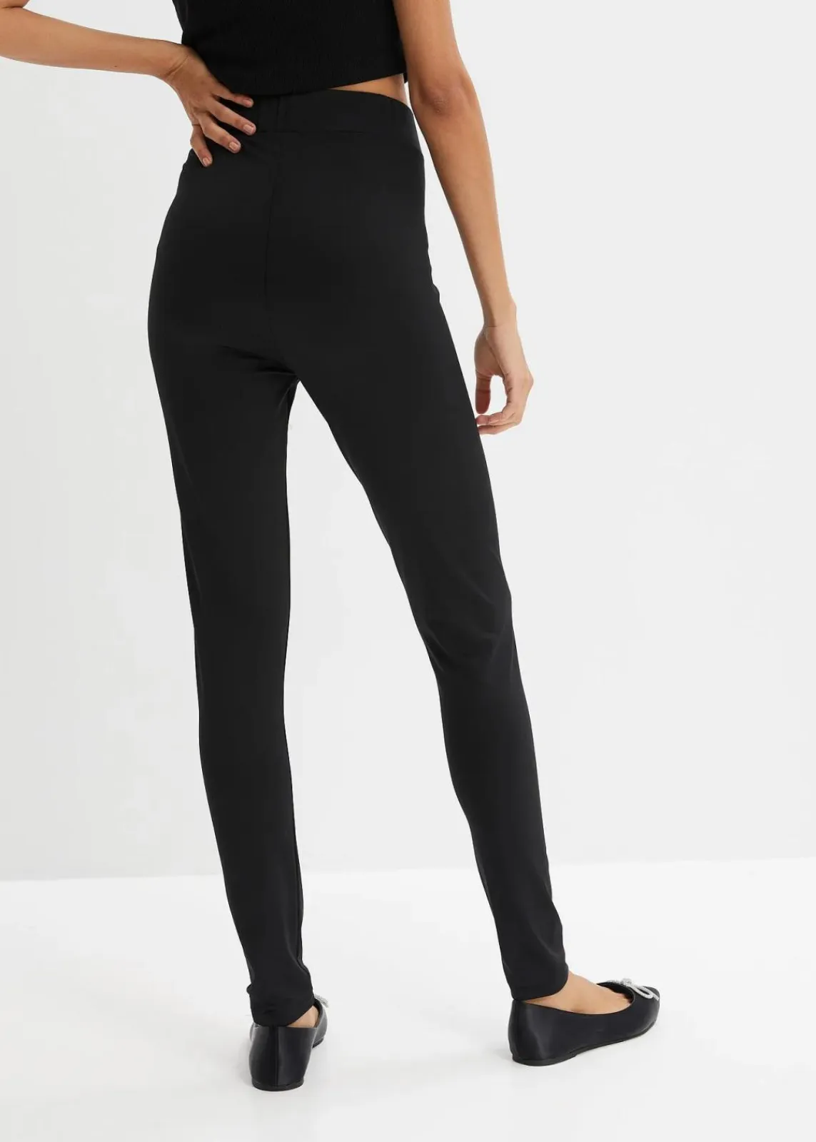 bonprix Bekleidung·Kleider|Thermobekleidung^Highwaist Thermo-Leggings mit breitem Bequembund schwarz