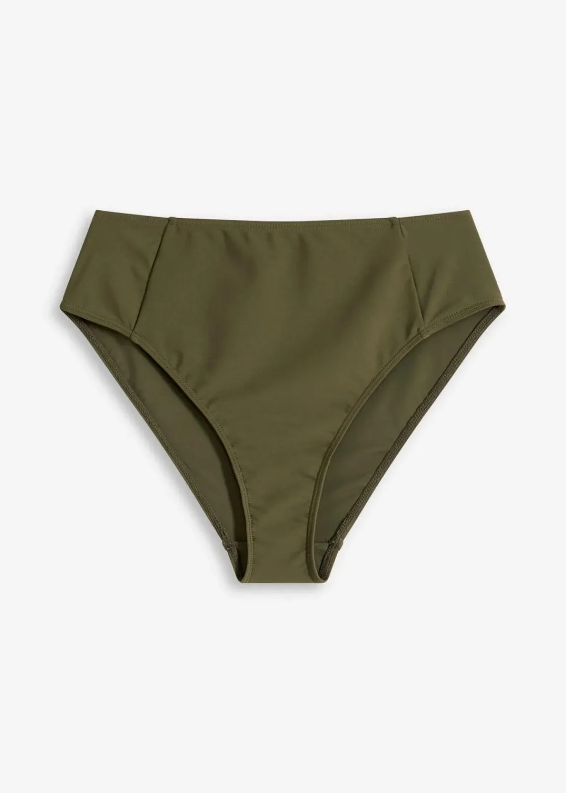 bonprix Nachhaltigere Materialien|Bademode·Tankinis^Highwaist-Bikinihose mit hohem Beinausschnitt dunkeloliv